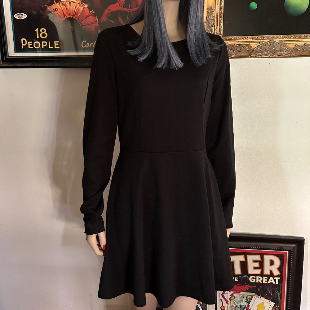 Gypsy Warrior Black Long Sleeve Ponte Dress